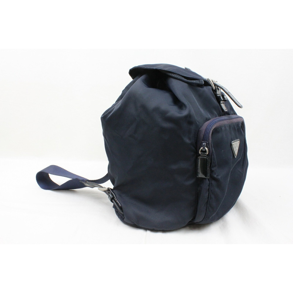 Prada VELA Blue Backpack Handbag Navy
